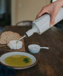 The Bright Angle Best Sellers Elixir Porcelain Olive Oil Bottle - Rosemary Green