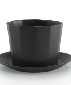 The Bright Angle Home Goods Native Porcelain Planter - Mica Black