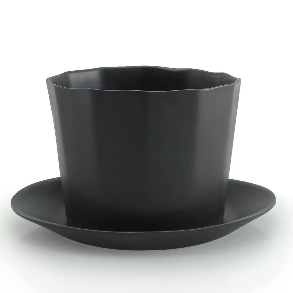 The Bright Angle Home Goods Native Porcelain Planter - Mica Black 1 The Bright Angle Home Goods Native Porcelain Planter - Mica Black