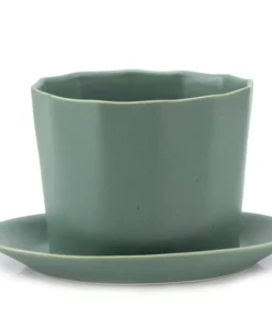 The Bright Angle Home Goods Native Porcelain Planter - Rosemary Green