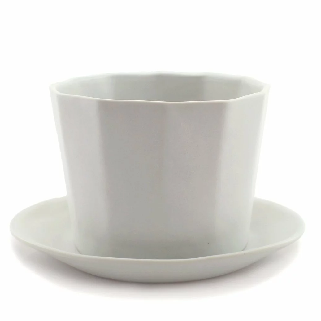 The Bright Angle Native Porcelain Planter - Silk White Home Goods 1 The Bright Angle Native Porcelain Planter - Silk White Home Goods