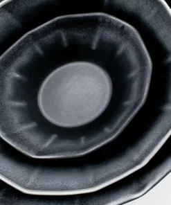 The Bright Angle Porcelain Nesting Bowl Set - Mica Black 9 The Bright Angle Porcelain Nesting Bowl Set - Mica Black