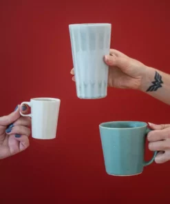 The Bright Angle Porcelain Pint Cup - Silk White