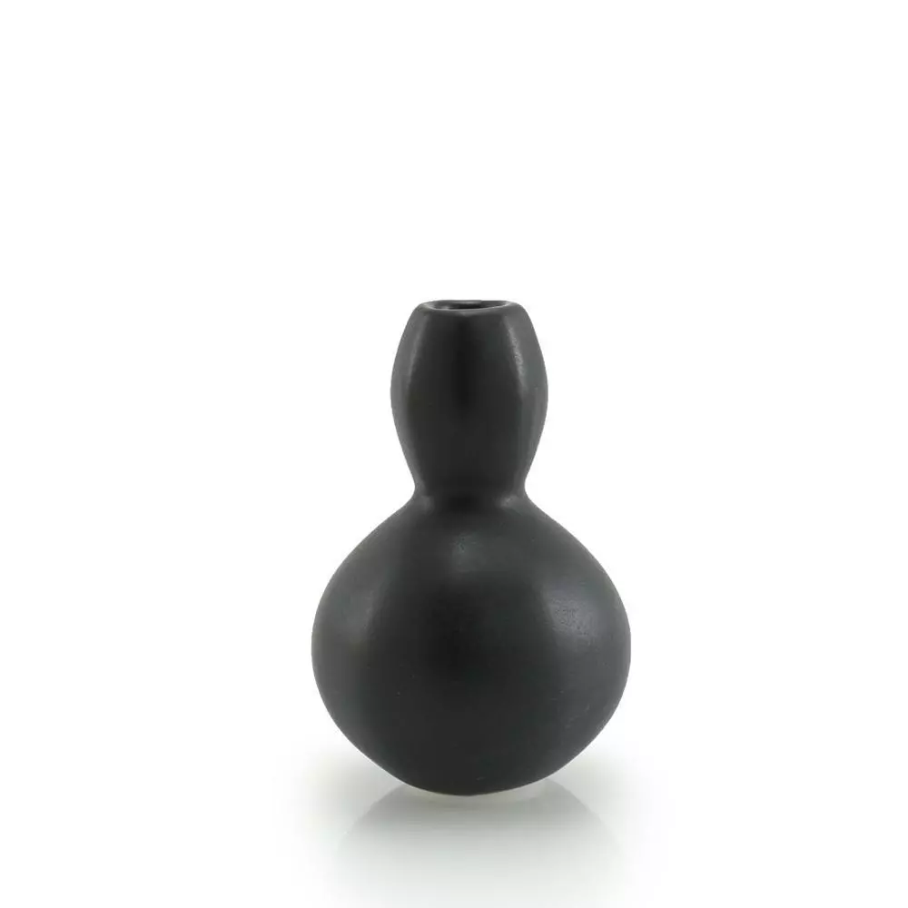 The Bright Angle Home Goods Sprout Bud Porcelain Vase - Mica Black 1 The Bright Angle Home Goods Sprout Bud Porcelain Vase - Mica Black