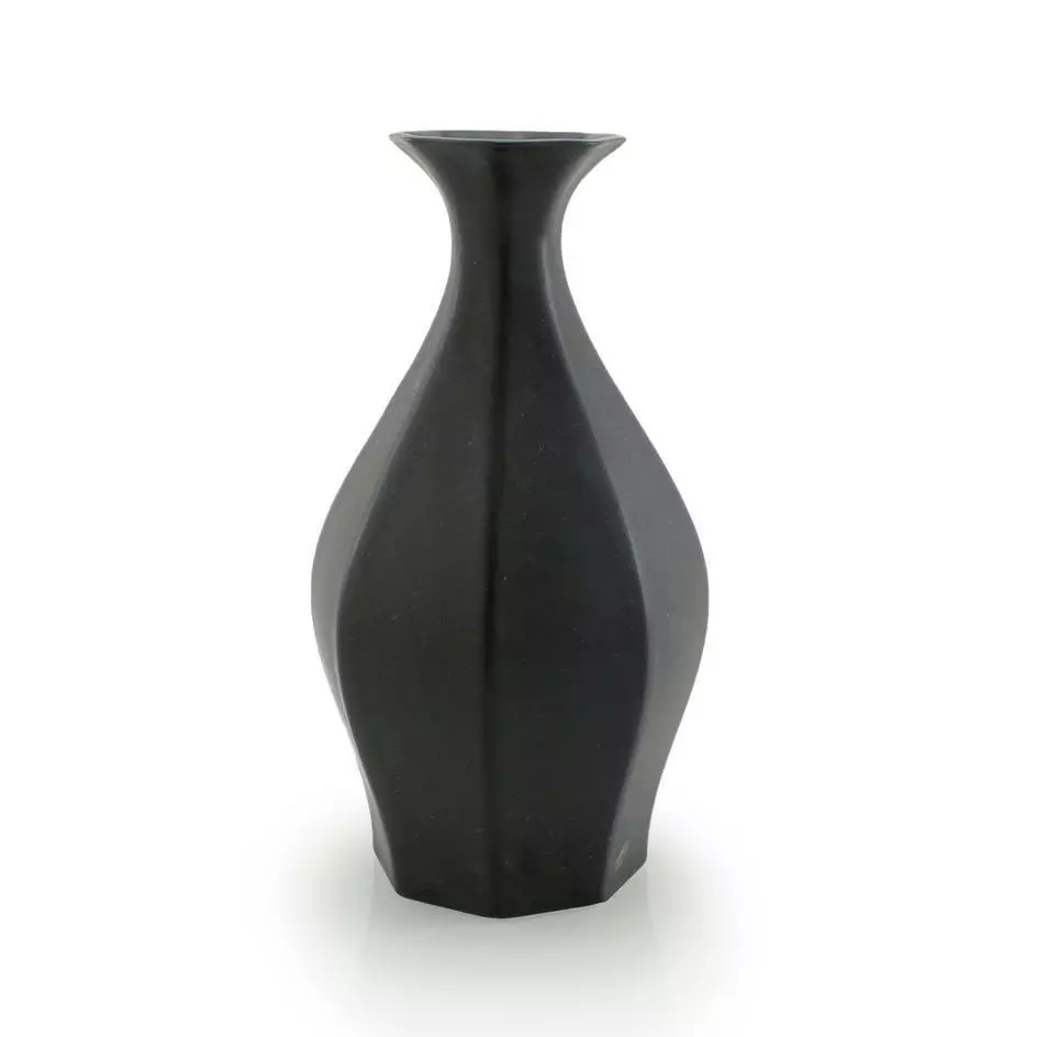 The Bright Angle Table Vase - Mica Black Home Goods 1 The Bright Angle Table Vase - Mica Black Home Goods
