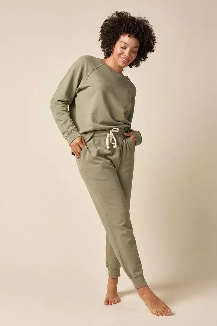The Standard Stitch Made In USA Classic Jogger - Sage 1 The Standard Stitch Made In USA Classic Jogger - Sage