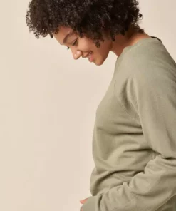 The Standard Stitch College Sweatshirt - Sage Made In USA