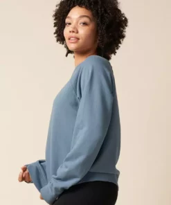 The Standard Stitch College Sweatshirt - Stone Blue Made In USA 5 The Standard Stitch College Sweatshirt - Stone Blue Made In USA