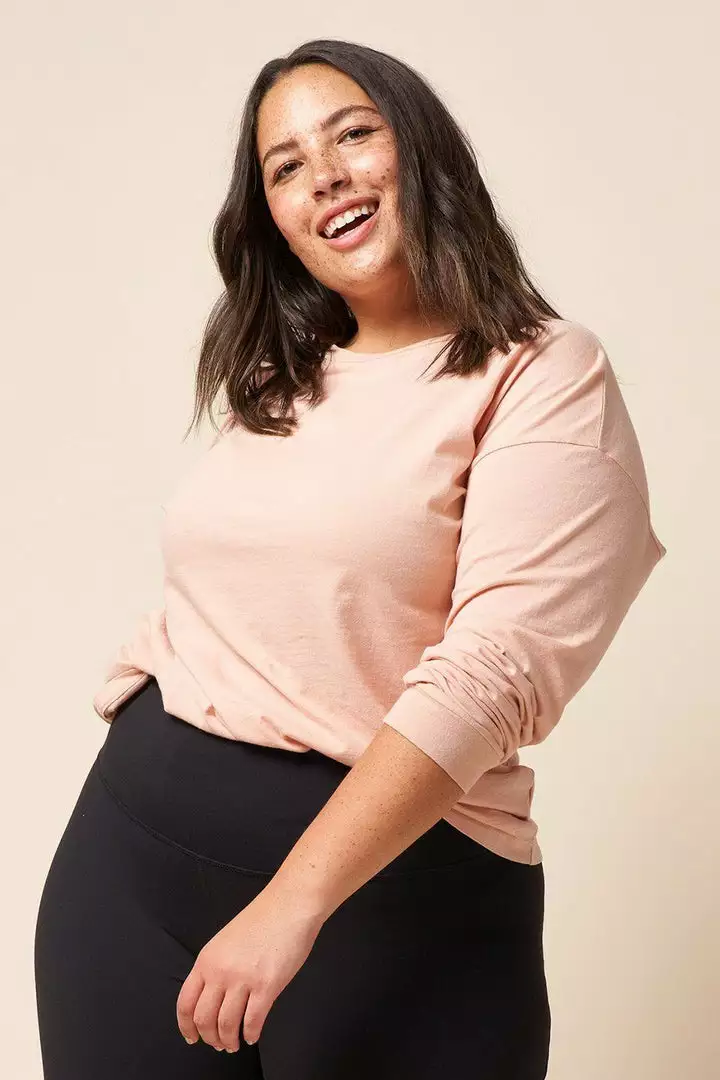 The Standard Stitch Long Sleeve Tee - Pale Pink 1 The Standard Stitch Long Sleeve Tee - Pale Pink