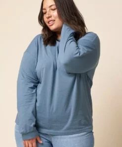 The Standard Stitch Clothing Long Sleeve Tee - Stone Blue