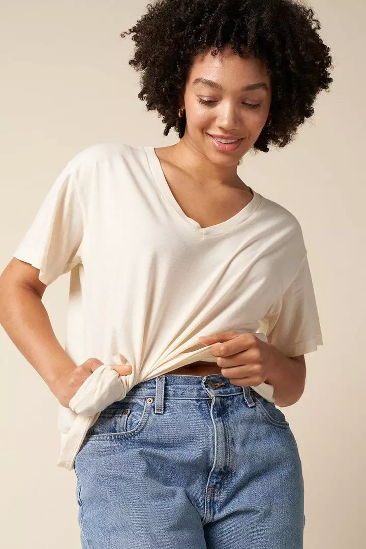 The Standard Stitch Relaxed V - Bone Made In USA 1 The Standard Stitch Relaxed V - Bone Made In USA