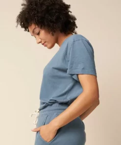 The Standard Stitch Relaxed V - Stone Blue Clothing