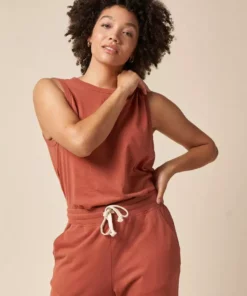 The Standard Stitch Vintage Tank - Clay