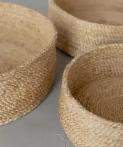 Will & Atlas Home Goods Trio Of Round Jute Baskets - Natural