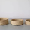 Will & Atlas Home Goods Trio Of Round Jute Baskets - Natural