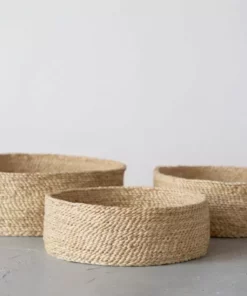 Will & Atlas Home Goods Trio Of Round Jute Baskets - Natural