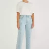 ÉTICA Tyler Seamed Crop Jeans - Sea Breeze