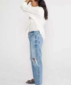 ÉTICA Tyler Vintage Straight Crop Jeans - Sandstorm New Arrivals