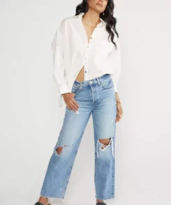 ÉTICA Tyler Vintage Straight Crop Jeans - Sandstorm New Arrivals