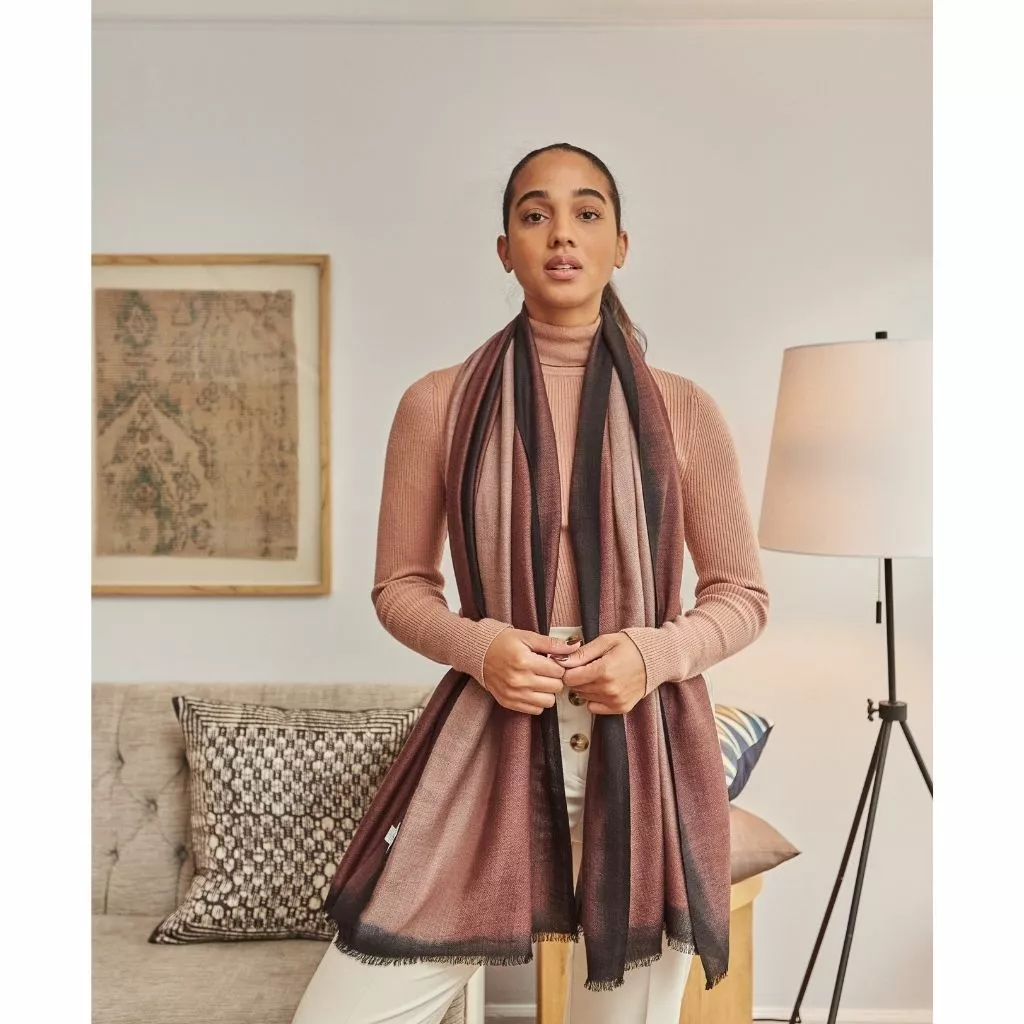 Studio Variously Accessories Umbra Mink Cashmere Scarf 2 Studio Variously Accessories Umbra Mink Cashmere Scarf