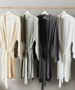 Ettitude Unisex Bamboo Waffle Robe - Cloud 5 Ettitude Unisex Bamboo Waffle Robe - Cloud