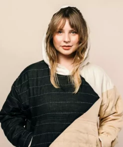 Anchal Patchwork Unisex Hoodie - Ivory Clothing