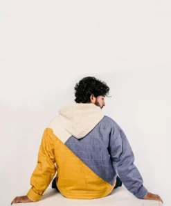 Anchal Patchwork Unisex Hoodie - Mustard Clothing