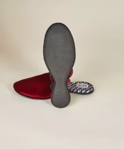 ONE432 Upcycled Velvet Unisex Slippers - Begum Scarlet Best Sellers