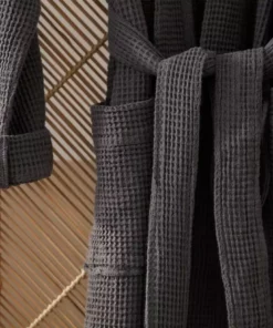 Coyuchi Unisex Waffle Robe - Shadow Best Sellers