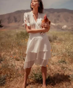 Valani Clothing Chanthu Banana Midi Skirt - Cloud Dancer 7 Valani Clothing Chanthu Banana Midi Skirt - Cloud Dancer