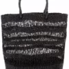 Swahili African Modern Veta Vera Raven Lace Weave Shopper Bag