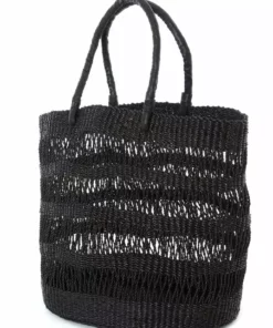 Swahili African Modern Veta Vera Raven Lace Weave Shopper Bag