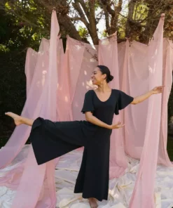 Mien Villa Flutter Sleeve Jumpsuit Clothing