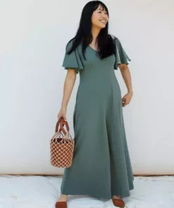 Mien Villa Flutter Sleeve Jumpsuit Clothing