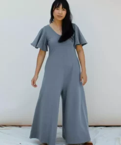 Mien Villa Flutter Sleeve Jumpsuit Clothing