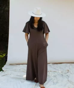 Mien Villa Flutter Sleeve Jumpsuit Clothing