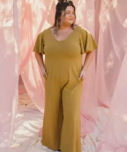 Mien Villa Flutter Sleeve Jumpsuit Clothing