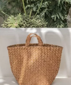 Village Thrive Amber Woven Seagrass Tote Bag Accessories