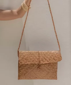 Village Thrive Amber Woven Seagrass Crossbody Bag