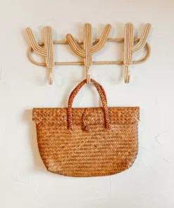 Village Thrive Amber Woven Seagrass Purse Accessories