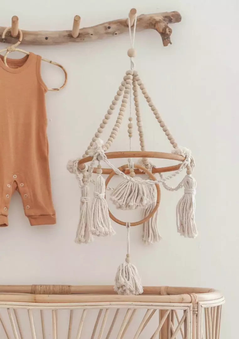 Village Thrive Beaded Baby Mobile Home Goods 1 Village Thrive Beaded Baby Mobile Home Goods