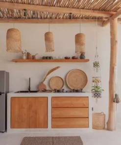 Village Thrive Borneo Rattan Pendant Lamp Shade