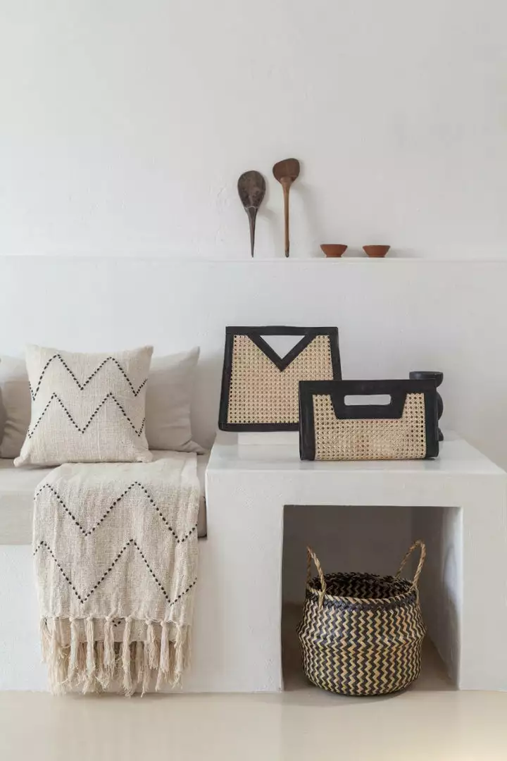 Village Thrive Black Zig Zag Blanket Home Goods 5 Village Thrive Black Zig Zag Blanket Home Goods