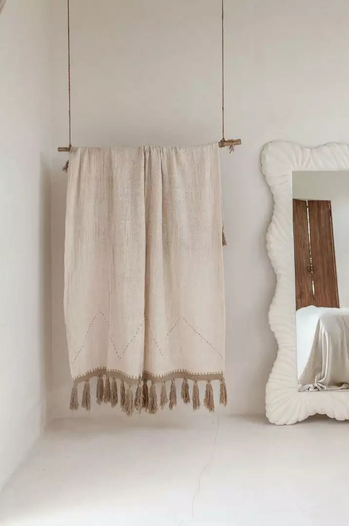 Village Thrive Gold Motif Throw Blanket 1 Village Thrive Gold Motif Throw Blanket