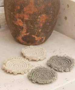 Village Thrive Mixed Macrame Coaster Set Home Goods