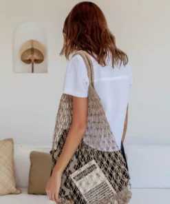 Village Thrive Accessories Natural Net Market Tote Bag