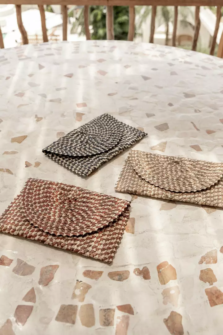 Village Thrive Ombre Rattan Clutch Bag Accessories 6 Village Thrive Ombre Rattan Clutch Bag Accessories