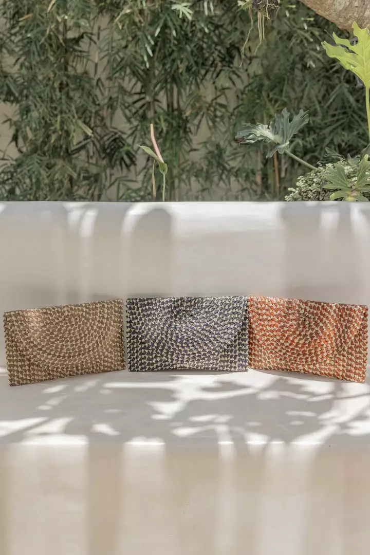 Village Thrive Ombre Rattan Clutch Bag Accessories 5 Village Thrive Ombre Rattan Clutch Bag Accessories