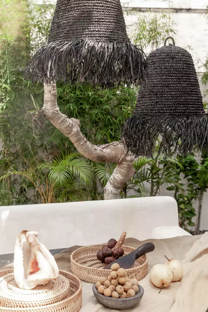 Village Thrive Home Goods Round Woven Rattan Tray 2 Village Thrive Home Goods Round Woven Rattan Tray