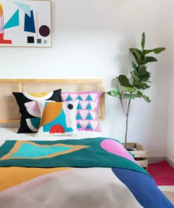 Leah Singh Viola Wool Throw Pillow Cover - Black Home Goods 13 Leah Singh Viola Wool Throw Pillow Cover - Black Home Goods